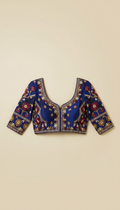 Sapphire Indigo Embroidered Blouse